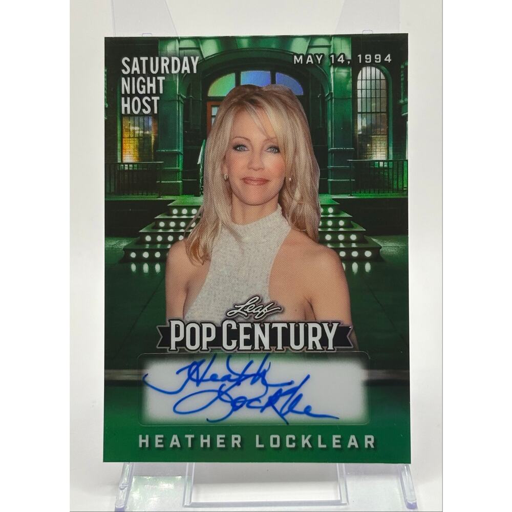 2025 Leaf Pop Century Heather Locklear Saturday Night Host Green Auto 3/3 SSP